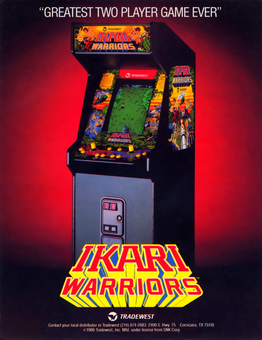 Ikari Warriors (US No Continues) Arcade Game Cover